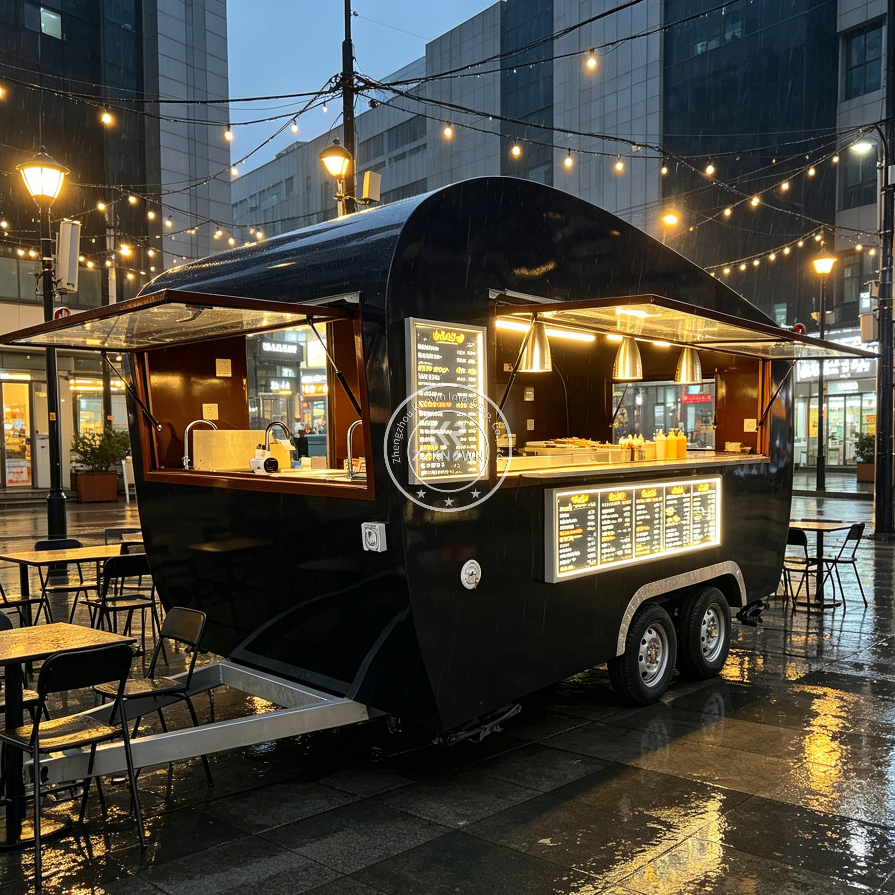 Hot Dog Vending Cart - Outdoor Mobile Coffee Bubble Tea Ice