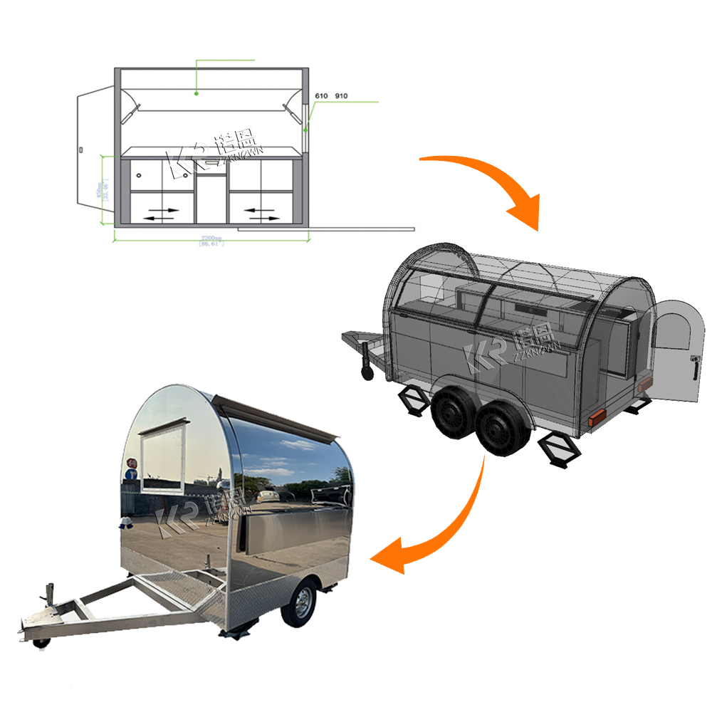 Concession Food Trailer Mobile - Hot Dog Vending Cart reseña y precio