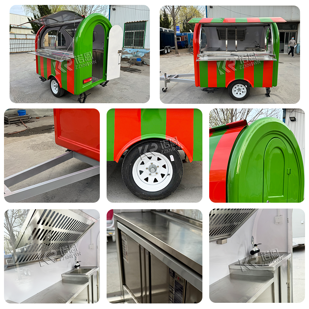 food truck trailer mobile kitc - Hot Dog Vending Cart reseña y precio