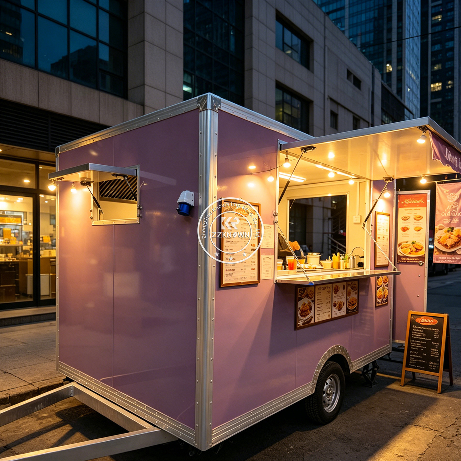 Mobile Fast Food Trailer Cart  - Hot Dog Vending Cart reseña y precio