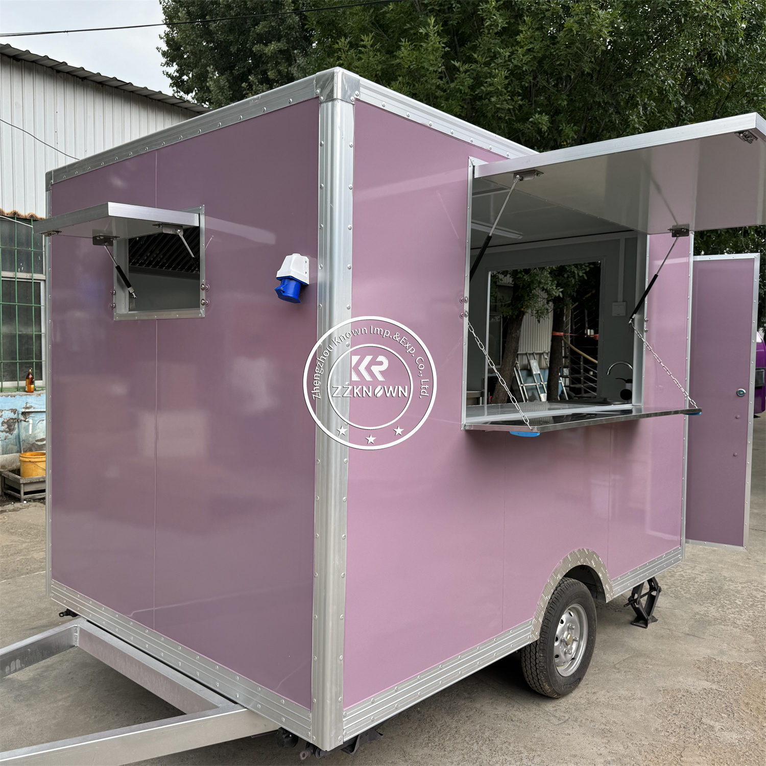 Mobile Fast Food Trailer Cart  - Hot Dog Vending Cart reseña y precio