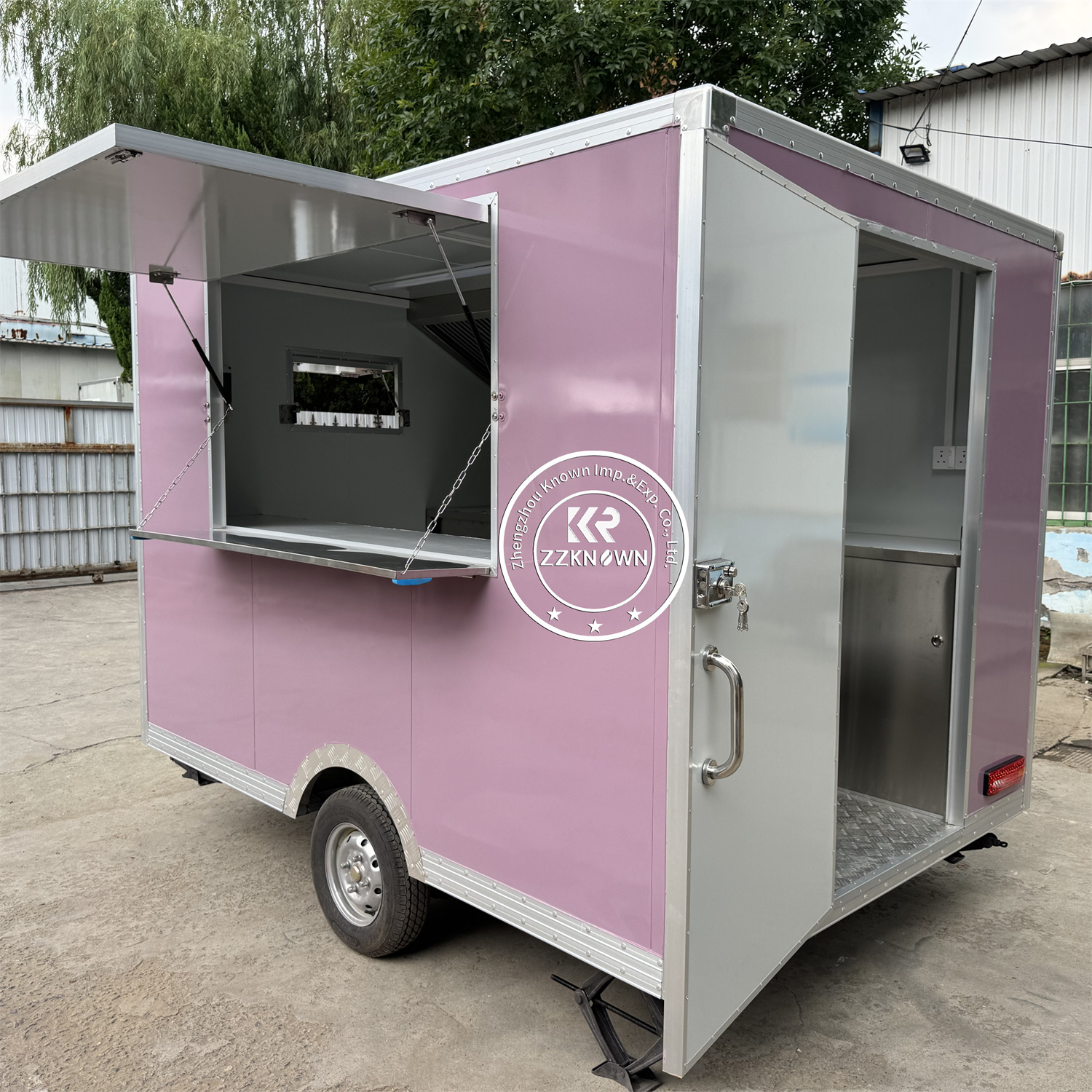 Mobile Fast Food Trailer Cart  - Hot Dog Vending Cart reseña y precio