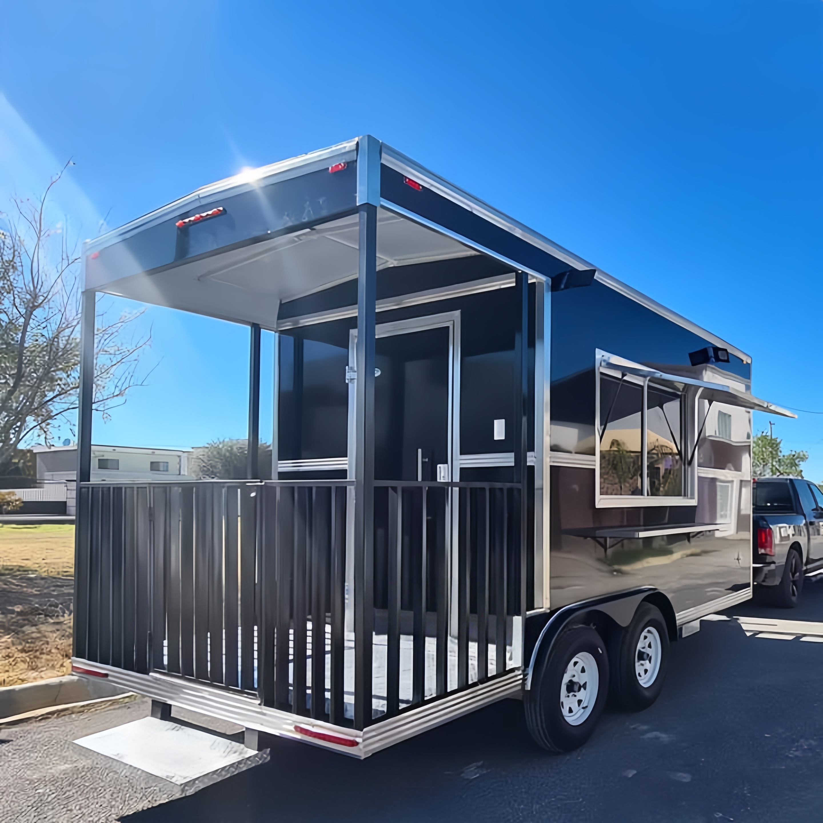 Outdoor Mobile Food Truck Trai - Hot Dog Vending Cart reseña y precio