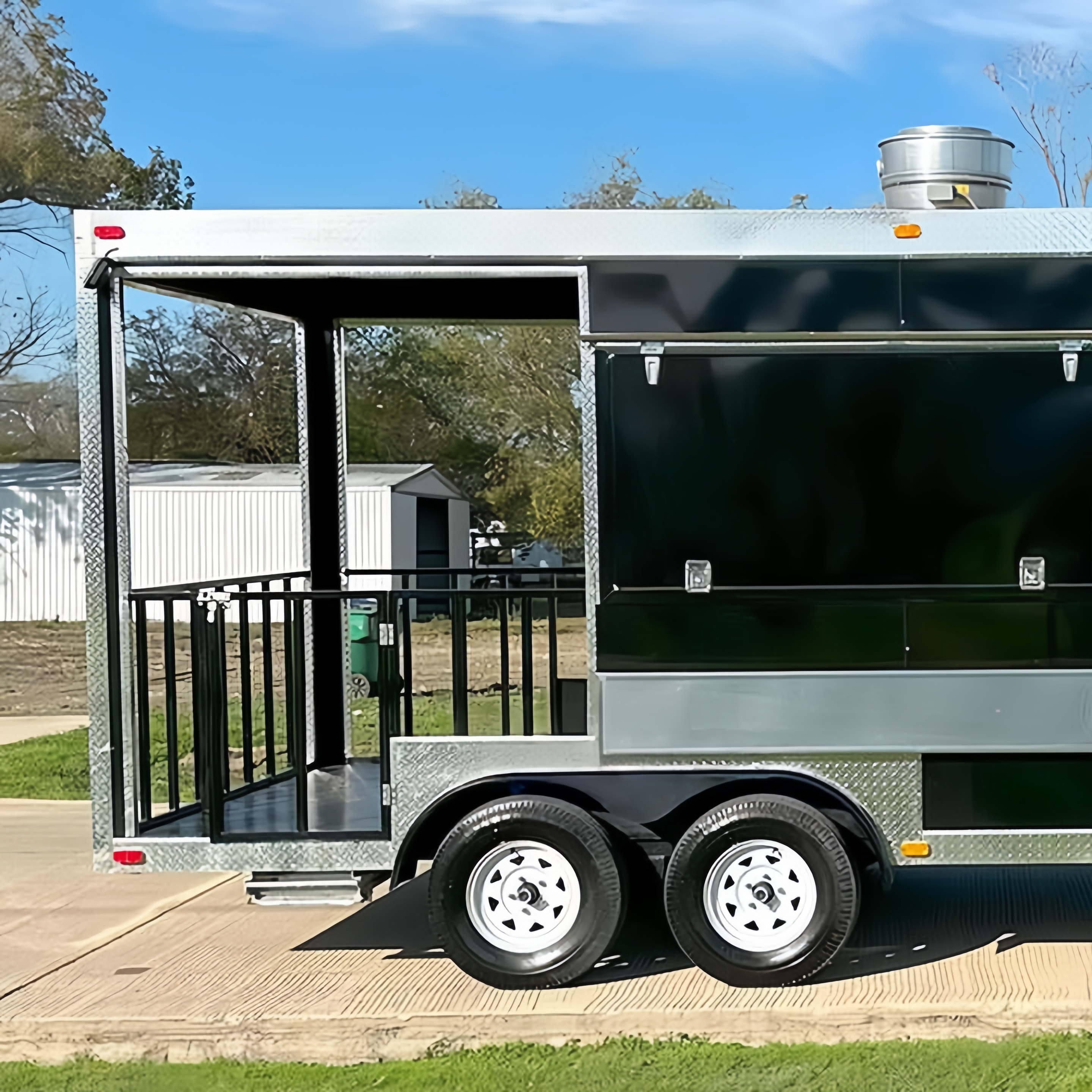 Outdoor Mobile Food Truck Trai - Hot Dog Vending Cart reseña y precio