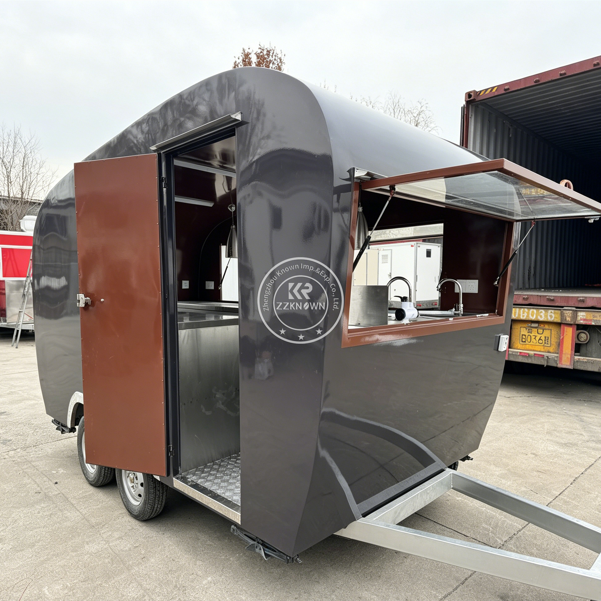 Outdoor Mobile Coffee Bubble T - Hot Dog Vending Cart reseña y precio