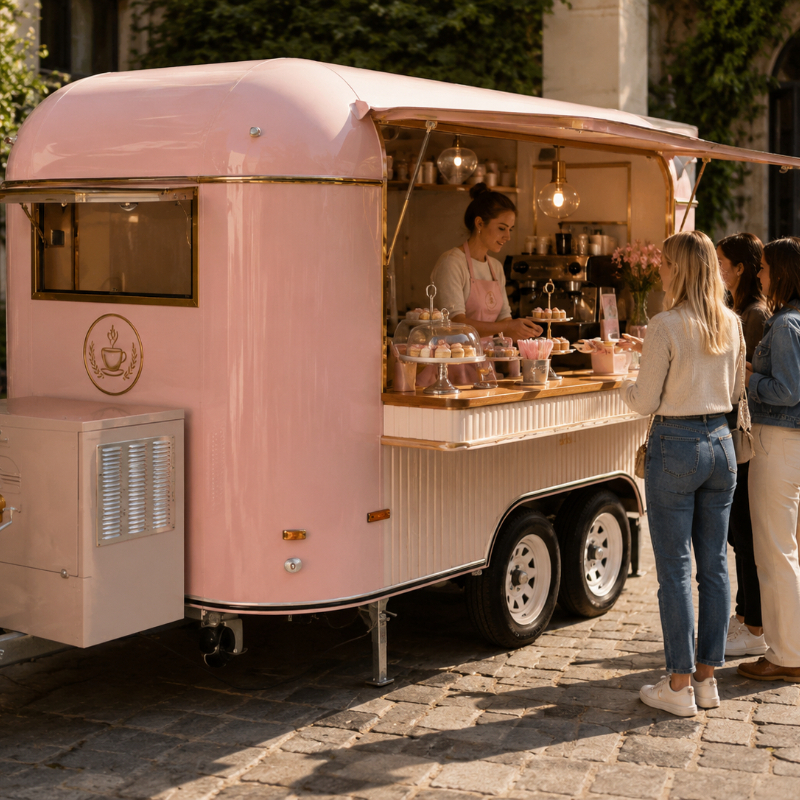 Food Cart Mobile Trailer Custo - Hot Dog Vending Cart reseña y precio